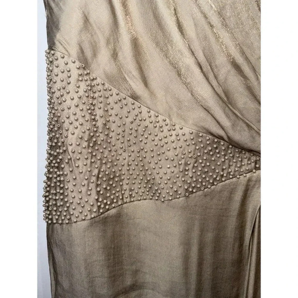 NWT $140 Coldwater Creek Beaded gold Shimmer cocktail Dress Women’s Plus Size 24 - Picture 4 of 9